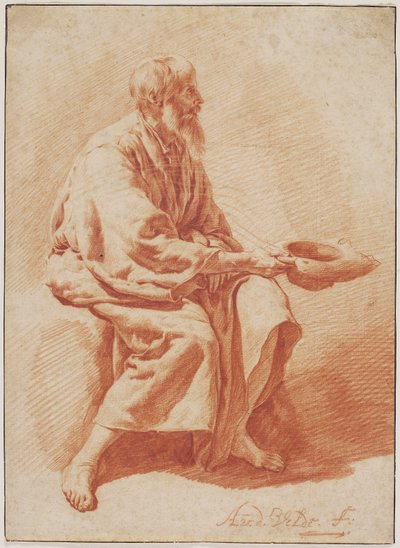 Seated Old Man by Adriaen van de Velde